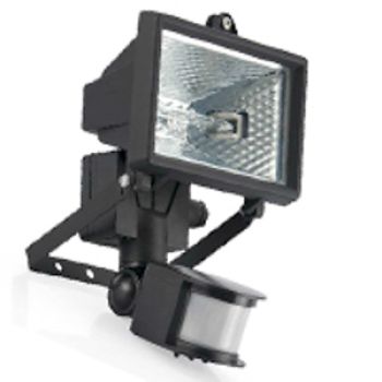 PROJECTOR HALOG. PRETO C/SENSOR ASLO - 500W