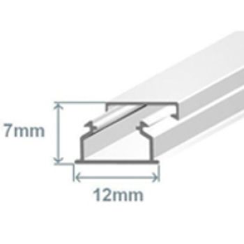 CALHA PLAST. BRANCA - 12X7MM - 2M