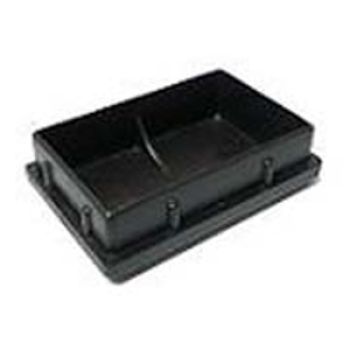 TACO PLAST. INT. RECT. PRETO - 45X25X1.5MM - 4UN