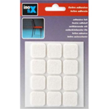 FELTRO ANTI-RISCO SINT. BRANCO -22X22MM - 12UN