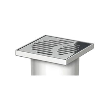 SIFAO PISO PP C/TAMPA INOX - 10X10CM