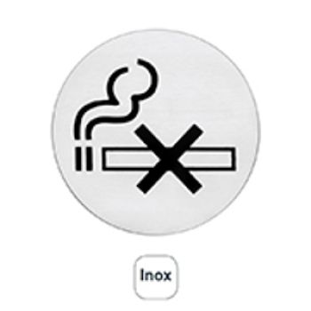 DISTICO REDONDO "NAO FUMAR" INOX - 50CM