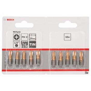 BITS PHILIPS PH2 MAX GRIP 25MM - 10UN