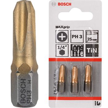 BITS PHILIPS PH3 MAX GRIP 25MM - 3UN