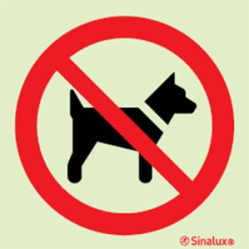 SINAL PVC OPACO - PROIBIDO ANIMAIS - 20X20CM