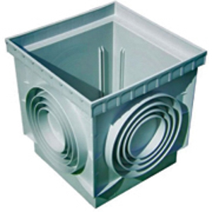 CAIXA PP CUBICA CINZA SIMPLES - 55X55CM