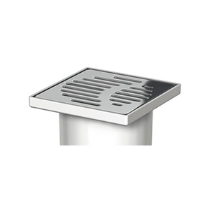SIFAO PISO PP C/TAMPA INOX - 10X10CM