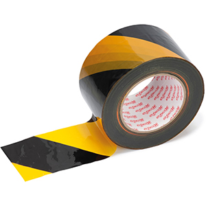 FITA SINALIZACAO AMARELO/PRETO - 200M