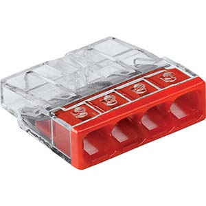 LIGADOR RAPIDO WAGO RIGIDO - 4X2.5MM - 100UN