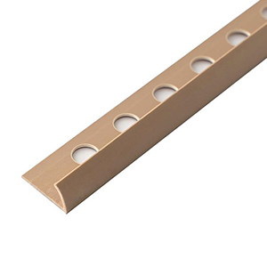 PERFIL CANTO AZULEJO PVC 6MM BEGE - 2.60M