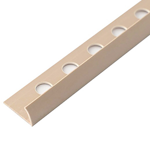 PERFIL CANTO AZULEJO PVC 6MM CREME - 2.60M