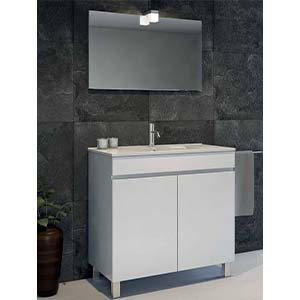 MOVEL C/LAVAT. CER./ESPELHO BRANCO VIANA - 80X60CM