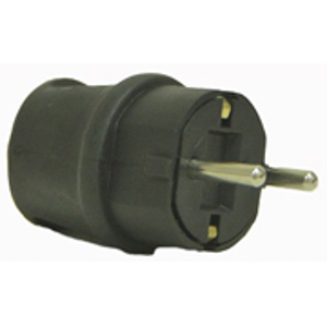FICHA MACHO BORR. PRETA SCHUKO - 16A - 220V