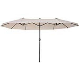 GUARDA SOL DUPLO FERRO/POLIESTER 4.6X2.7X2MT-CREME
