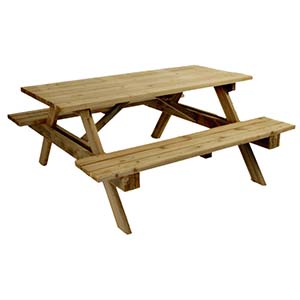 MESA MADEIRA PIQUENIQUE C/BANCOS - 1.72MT