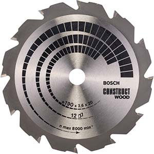 DISC SERRA CIRC. CONST.WOOD 12D-190X20/16MM