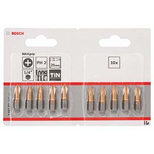 BITS PHILIPS PH2 MAX GRIP 25MM - 10UN