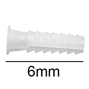 BUCHA PVC 6MM - 200UN