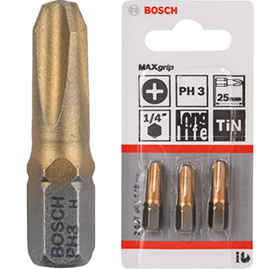 BITS PHILIPS PH3 MAX GRIP 25MM - 3UN