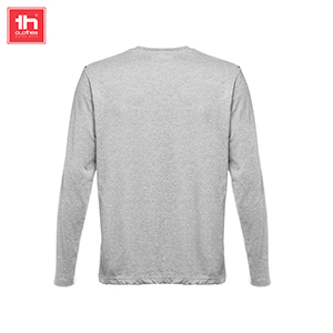 T-SHIRT M/COMP - 150GR -100% ALG-CINZA MATIZADO-XL
