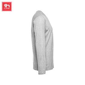 T-SHIRT M/COMP - 150GR -100% ALG-CINZA MATIZADO-XL
